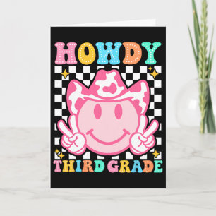 Ck Zur Schule Howdy Dritte Klasse Western Cowboy C Karte