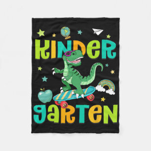 Ck Zur Schule Rollt In Den Kindergarten T-Rex Skat Fleecedecke