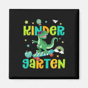 Ck Zur Schule Rollt In Den Kindergarten T-Rex Skat Magnet