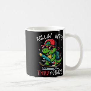Ck Zur Schule Rollt In Die 3. Klasse T-Rex Skatebo Kaffeetasse