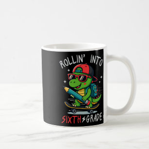 Ck Zur Schule Rollt In Die 6. Klasse T-Rex Skatebo Kaffeetasse