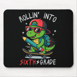 Ck Zur Schule Rollt In Die 6. Klasse T-Rex Skatebo Mousepad