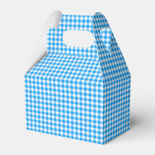 CKC-Gingham-Pastel Blue-White-GASTGESCHENK BOX, Ga Geschenkschachtel