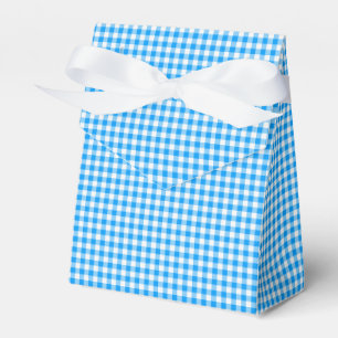 CKC-Gingham-Pastel Blue-White-GASTGESCHENK BOX, Ze Geschenkschachtel