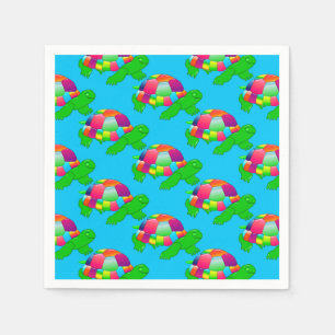 CKC Lil Glass Turtle Blue Paper Party Napkins Serviette