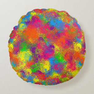 CKC Paint Can Florals-16in Rundkissen Rundes Kissen