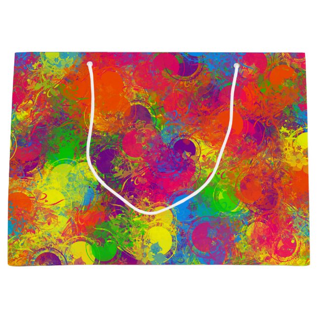 CKC Paint Can Florals-GIFT BAG L Große Geschenktüte (Vorderseite)