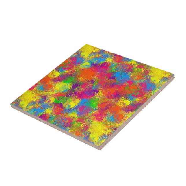 CKC Paint Can Florals Keramik Tile Fliese (Seite)