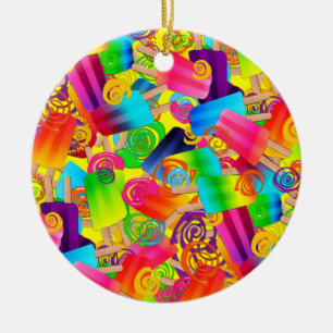 CKC Popsicle Wirbel, Gelbe RUNDE ORNAMENT