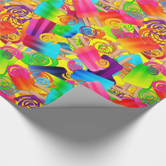 CKC-Wirbel, Gelb-Geschenkpapier Geschenkpapier (Ecke)