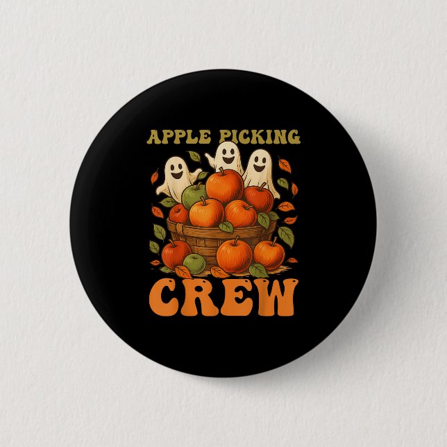 Cking Crew Cking Squad Niedlich Boo Halloween Button (Vorderseite)