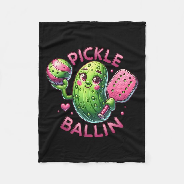 Ckle Ballin Cute Ckleball Women Girls Ckleball Lov Fleecedecke (Vorderseite)