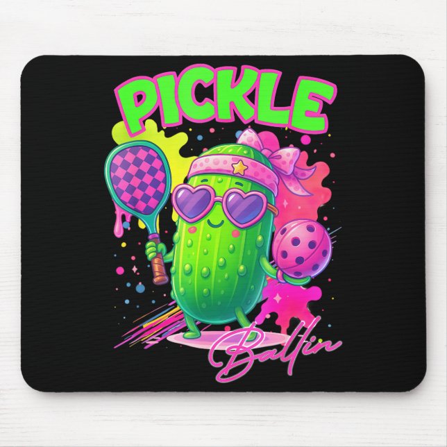 Ckle Ballin Cute Ckleball Women Girls Ckleball Lov Mousepad (Vorne)