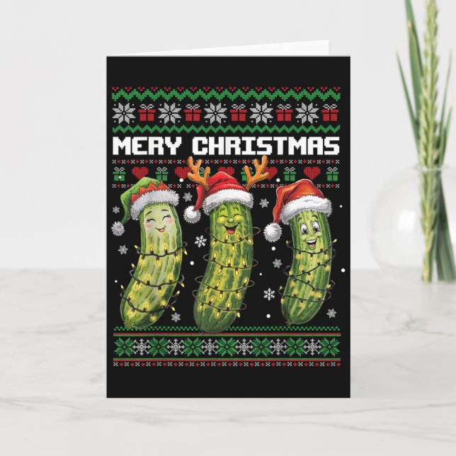 Ckle Lovers Funny Christmas Pajama Family Grandma  Karte (Vorderseite)