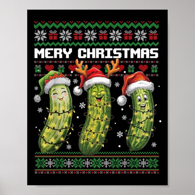 Ckle Lovers Funny Christmas Pajama Family Grandma  Poster (Vorne)