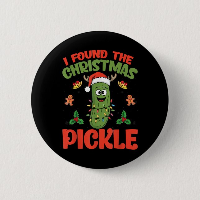 Ckle Weihnachtsmann Hut Weihnachtsbeleuchtung Ich  Button (Vorderseite)