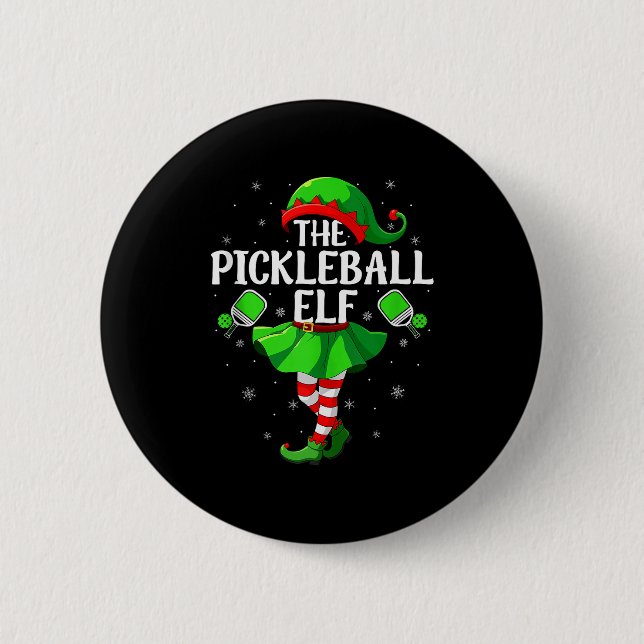 Ckleball Elf Christmas Girls Women Elf Squad Xmas  Button (Vorderseite)