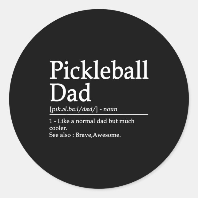 Ckleball Funny Ckleball Dad Quote Definition Fathe Runder Aufkleber (Vorderseite)