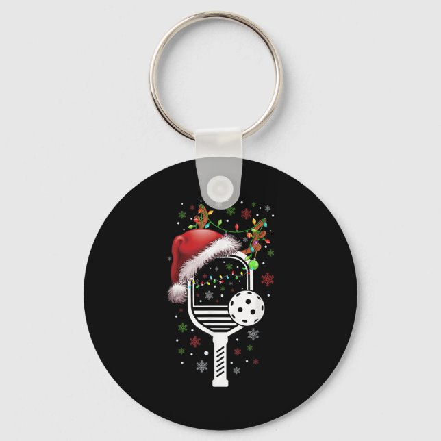 Ckleball Player Christmas Holiday Reindeer Xmas Wo Schlüsselanhänger (Vorderseite)