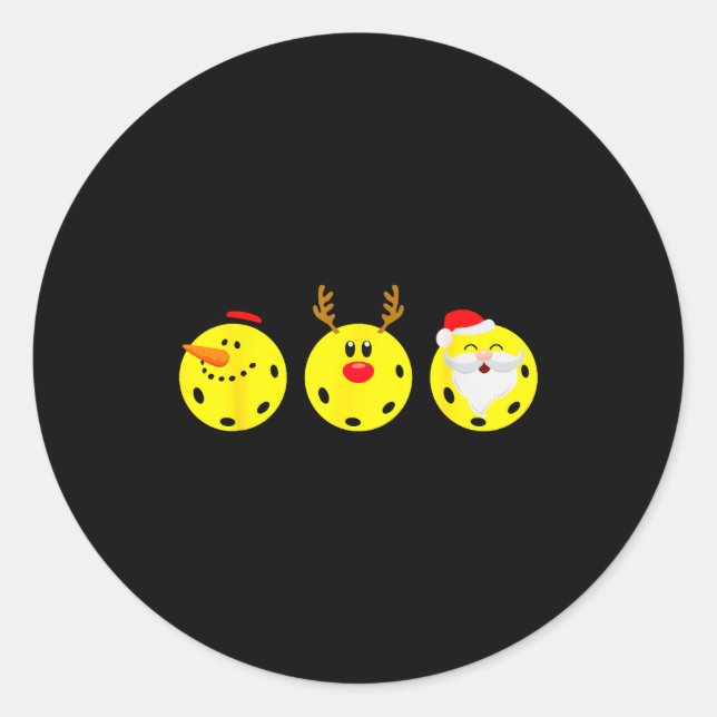 Ckleball Santa Snowman Reindeer Christmas Ornament Runder Aufkleber (Vorderseite)