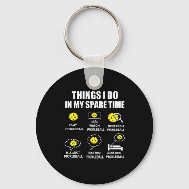 Ckleball Things I Do In My Spare Time, Funny Ckleb Schlüsselanhänger (Vorderseite)