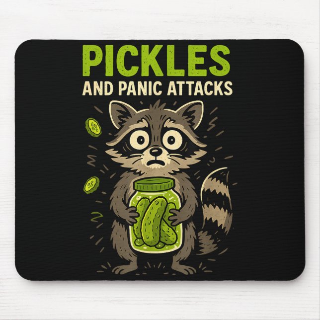 Ckles And Panic Attacks Raccoon Trash Panda Funny  Mousepad (Vorne)