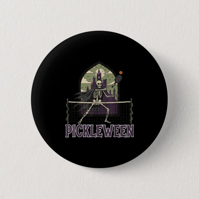 Ckleween Ckleball Halloween Kostüm Skeleton Goth Button (Vorderseite)