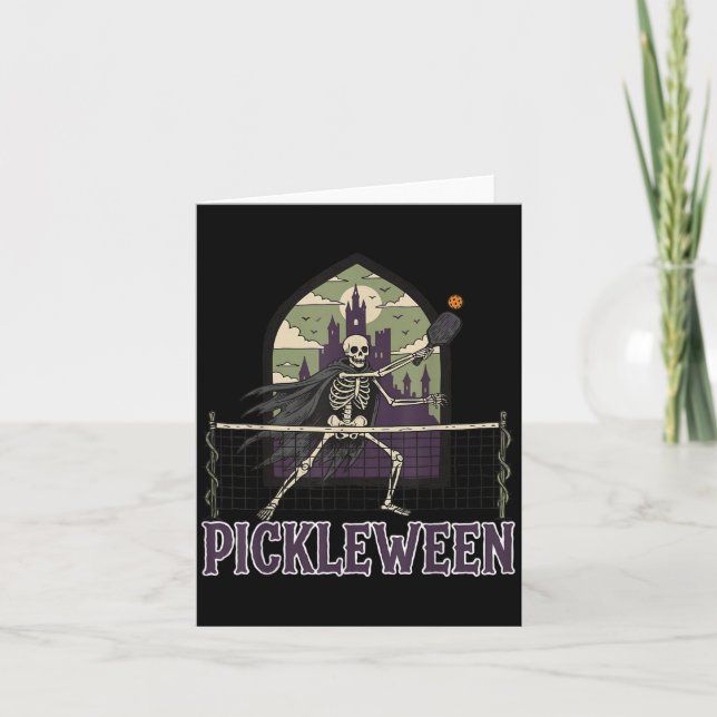 Ckleween Ckleball Halloween Kostüm Skeleton Goth Karte (Vorderseite)