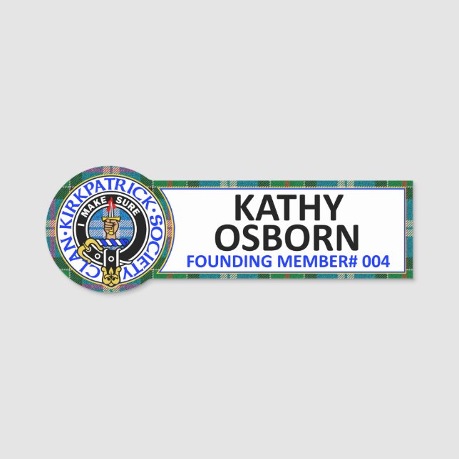 CKS NAME BADGE #004 KATHY OSBORN NAMENSSCHILD (Vorderseite)