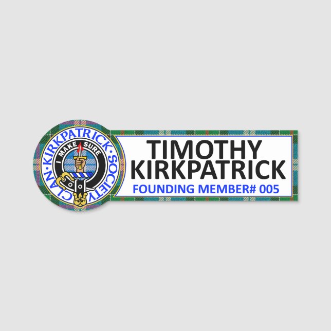 CKS NAME BADGE - #005 Timothy Kirkpatrick  Namensschild (Vorderseite)