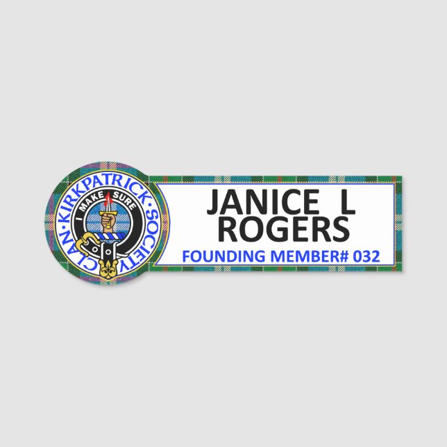 CKS NAME BADGE #032 JANICE L ROGERS NAMENSSCHILD (Vorderseite)