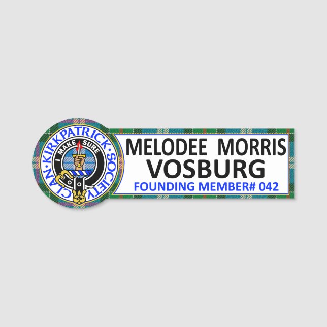 CKS NAME BADGE 042 MELODEE MORRIS VOSBURG NAMENSSCHILD (Vorderseite)