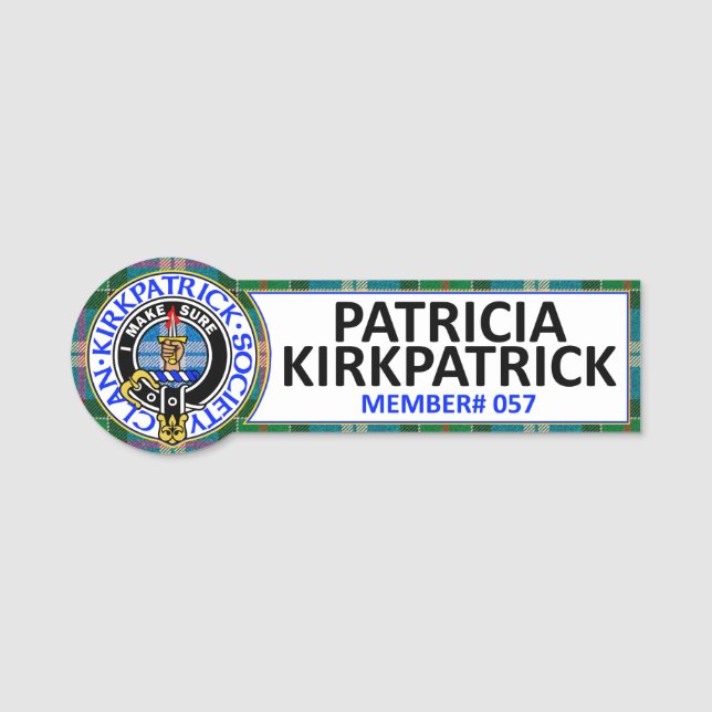CKS NAME BADGE - #057 Patricia Kirkpatrick Namensschild (Vorderseite)