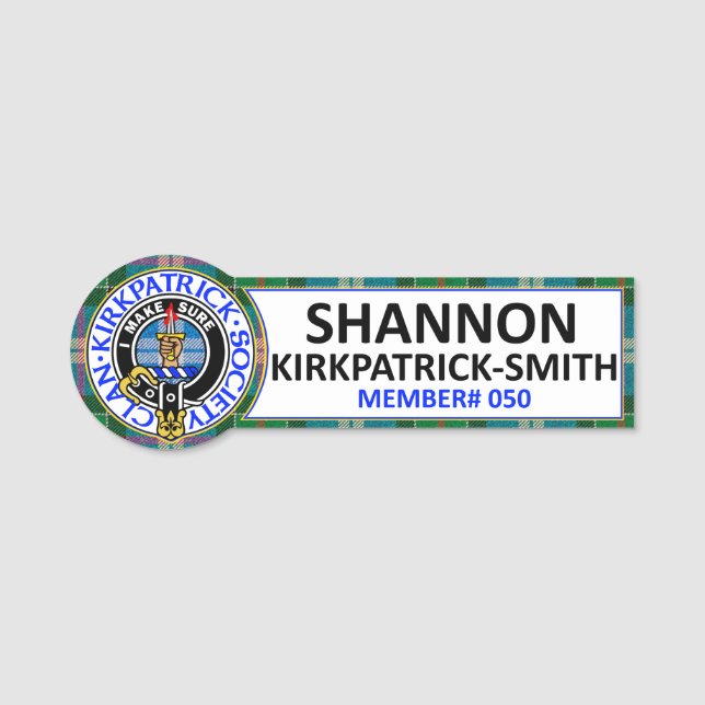 CKS NAMENSAUSWEIS - SHANNON KIRKPATRICK-SMITH 050 NAMENSSCHILD (Vorderseite)