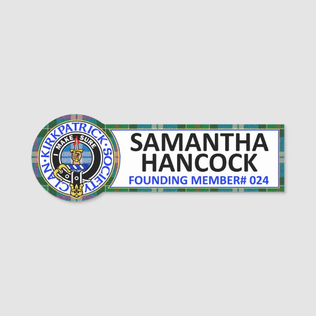 CKS Namensschild #024 SAMANTHA HANCOCK (Vorderseite)