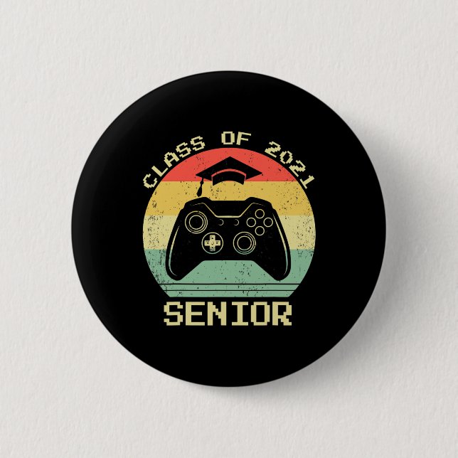CL of 2021 Niedlich Abschluss Gift Video Game Game Button (Vorderseite)
