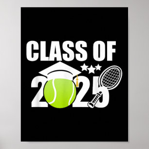 CL of 2025 Abschluss Senior Tennis Player Geschenk Poster