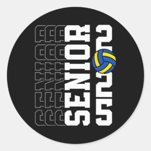 CL of 2025 Abschluss Senior Volleyll Player Boys Runder Aufkleber