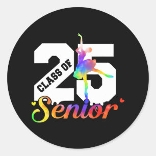 Cl of 2025 Dance Senior 2025 Abschluss Graduate Runder Aufkleber