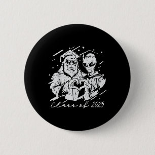 CL of 2025 Graduate Men Bigfoot Alien Sasquatch Lo Button