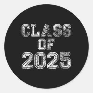 Cl of 2025, Senior 2025 Abschluss Vintag School Runder Aufkleber