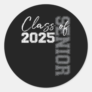 CL of 2025 Senior 25 High School Graduation Party Runder Aufkleber