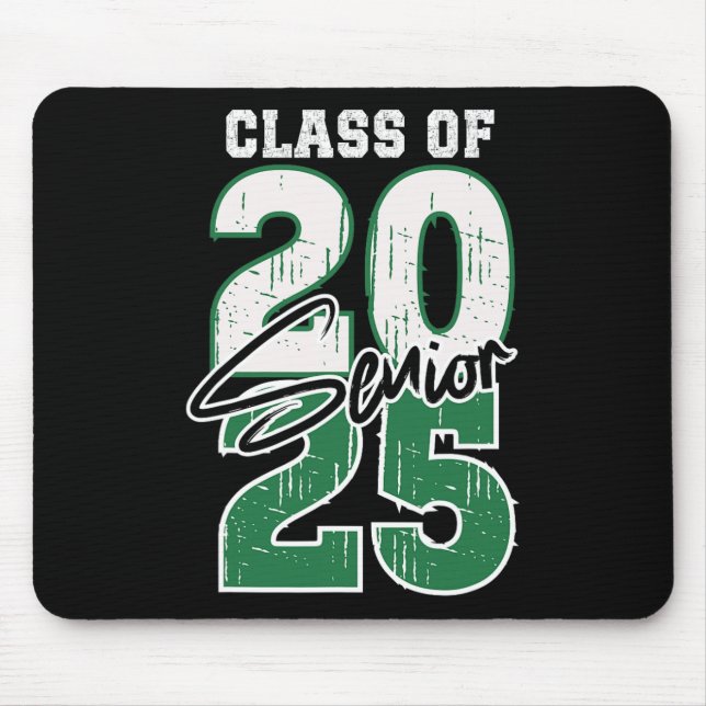 CL of 2025 Senior - Abschluss 2025 Green Mousepad (Vorne)
