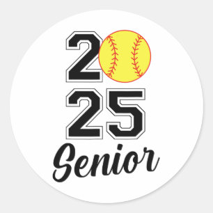 CL of 2025 Softbyll Senior Abschluss Graduate Wom Runder Aufkleber