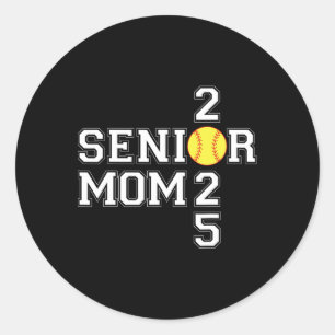 CL of 2025 Softll Mama Senior Abschluss Graduate W Runder Aufkleber