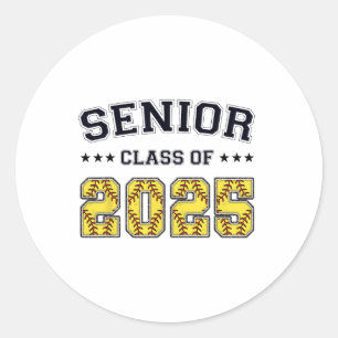 CL of 2025 Softll Senior Abschluss Graduate Women Runder Aufkleber