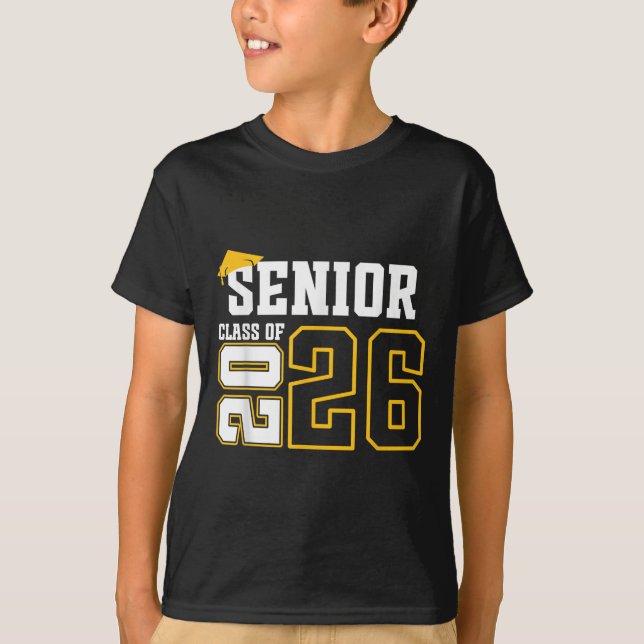 CL of 2026 Senior 26 High School Abschluss Black T-Shirt (Vorderseite)