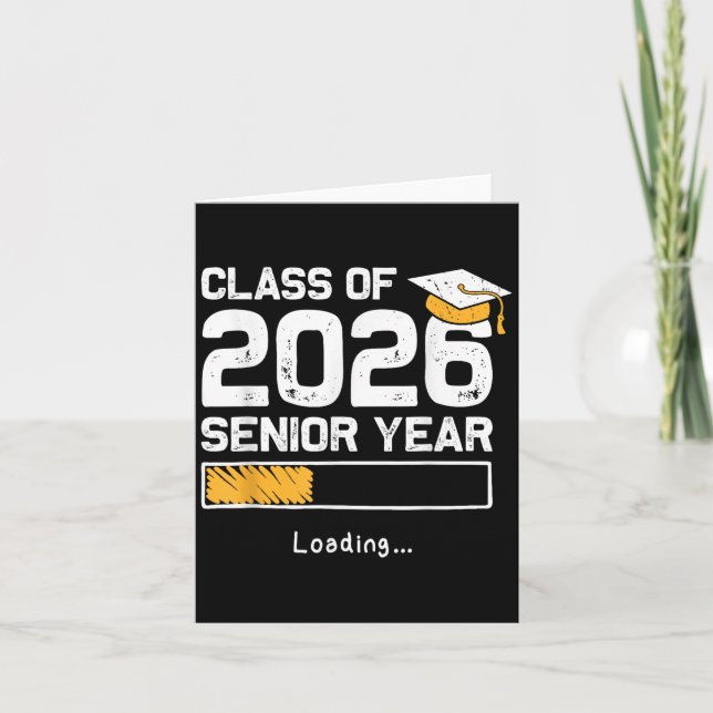 CL of 2026 Senior Year Loading Funny Senior 2026 Karte (Vorderseite)