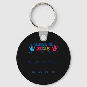 CL of 2038 Handprint Niedlich zurück in die Schule Schlüsselanhänger