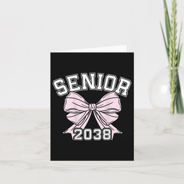CL of 2038 Senior Coquette Bow Ästhetik Karte (Vorderseite)